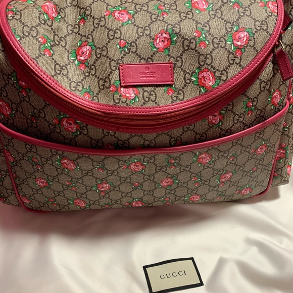 gucci diaper bag with flowers